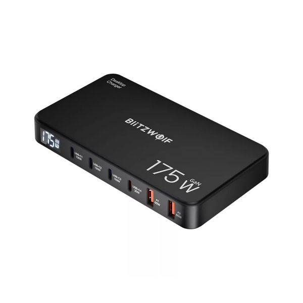 BlitzWolf BW-S30 6 az 1-ben töltőállomás 4xUSB-C+2xUSB, 175W